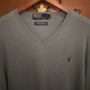 Polo V neck Cotton Sweater